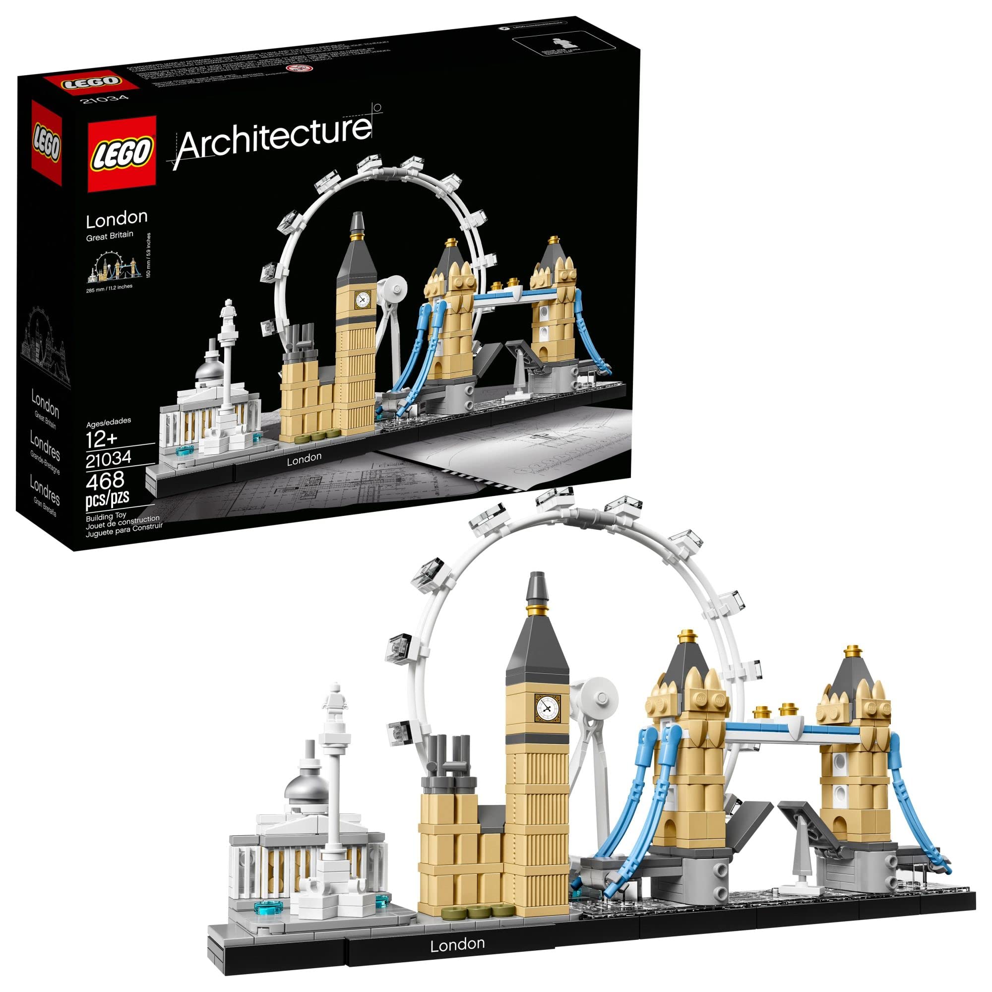 LEGO Architecture London Skyline 21034 National Gallery detail ideal for desk display.