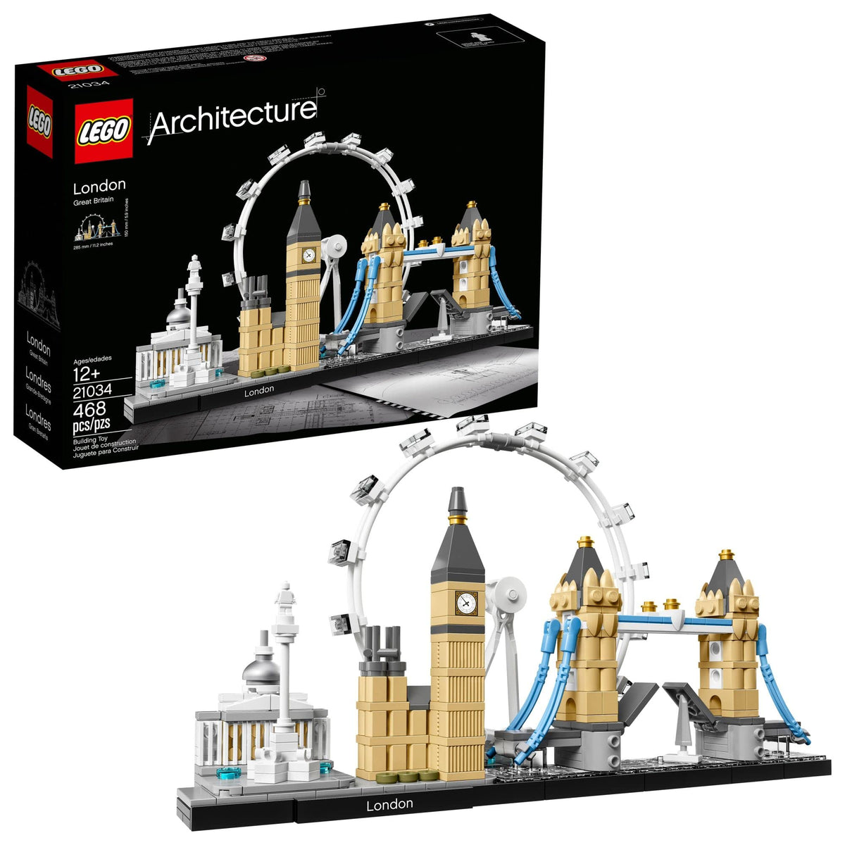 LEGO Architecture London Skyline 21034 National Gallery detail ideal for desk display.
