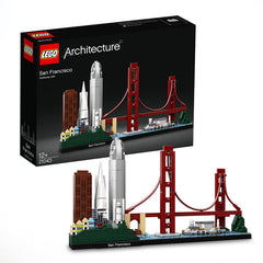 LEGO Architecture San Francisco 21043 Alamo Square buildings for display.