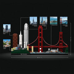 LEGO Architecture San Francisco 21043 Transamerica Pyramid ideal for shelf display.