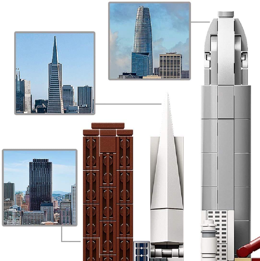 LEGO Architecture San Francisco skyline Painted Ladies buildings model for artful display