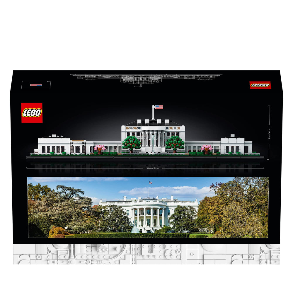 LEGO Architecture White House coffee-table booklet accompanies the build and display.
