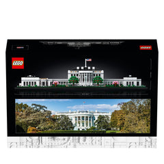 LEGO Architecture White House coffee-table booklet accompanies the build and display.