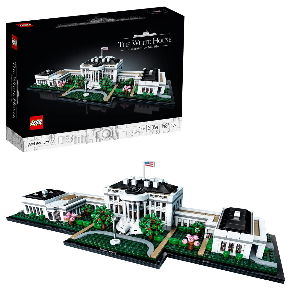 LEGO Architecture White House exterior for desktop display and iconic silhouette.