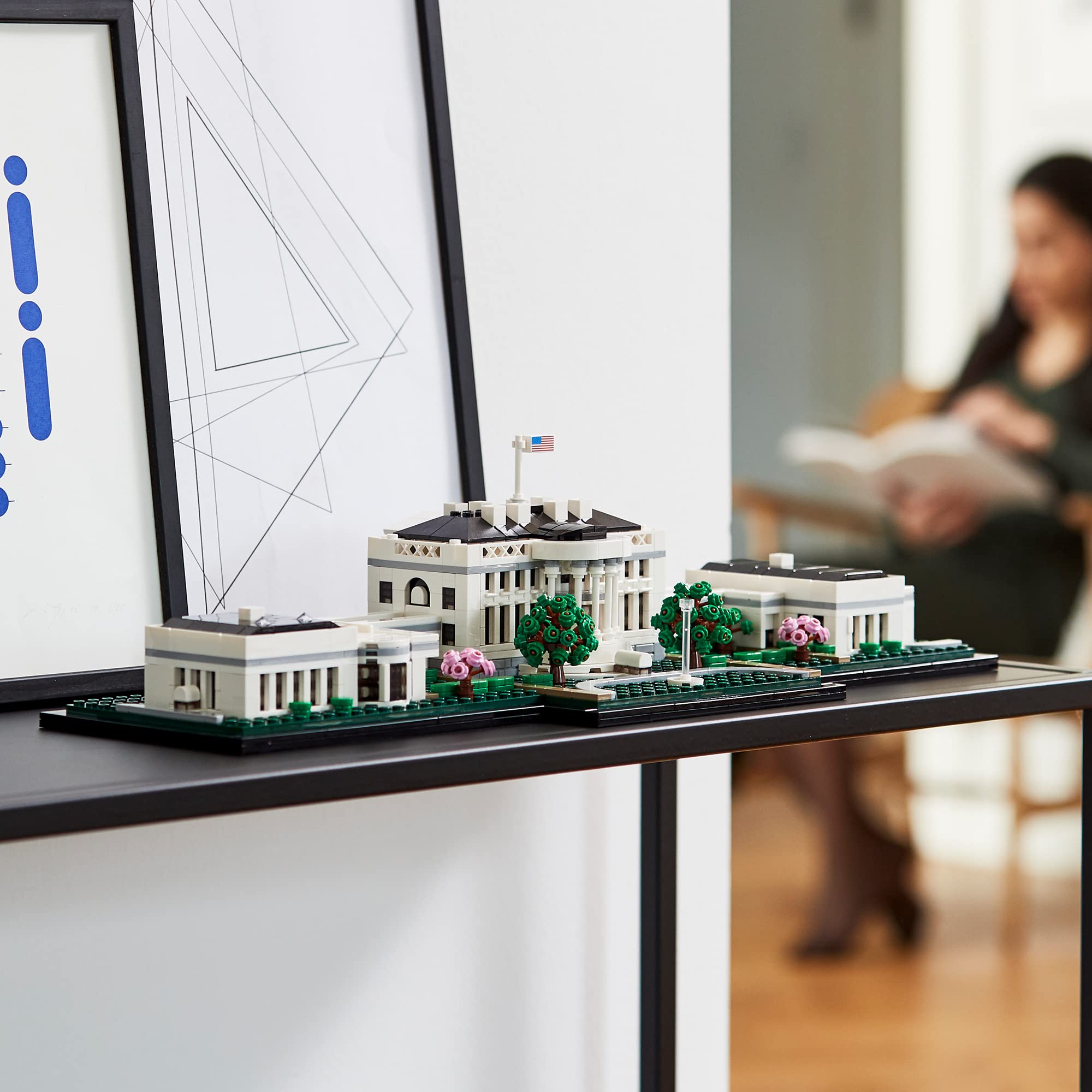 LEGO Architecture White House Rose Garden adds color and atmosphere.