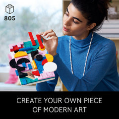 LEGO Art 31210 triangle pieces add dynamic color accents on your wall.
