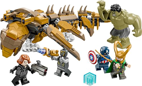 LEGO Hulk figure in dynamic pose for action-packed battles.