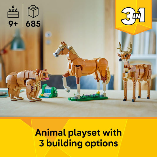 LEGO Beautiful Horse pose ready for action, ideal for display and storytelling.