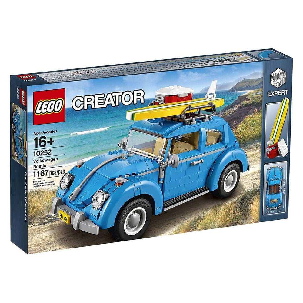 LEGO Creator Expert Volkswagen Beetle 10252 engine detail showing the miniature four-cylinder engine