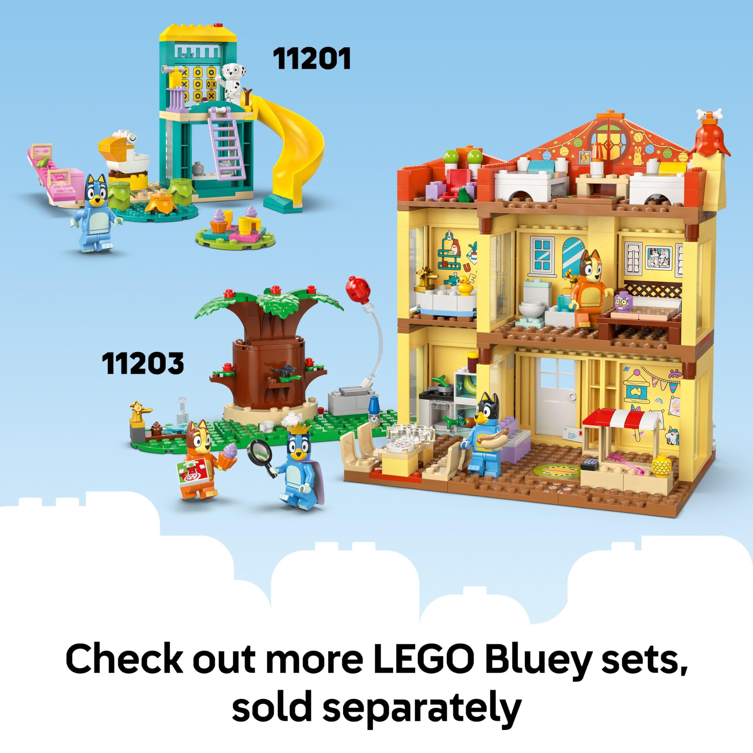 LEGO Bluey beach trunk and cooler storage supports pretend organization