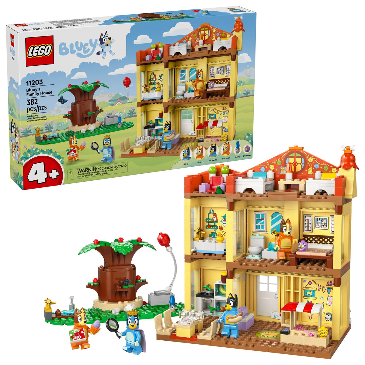 LEGO Bluey’s Family House front view for imaginative storytelling and roleplay.