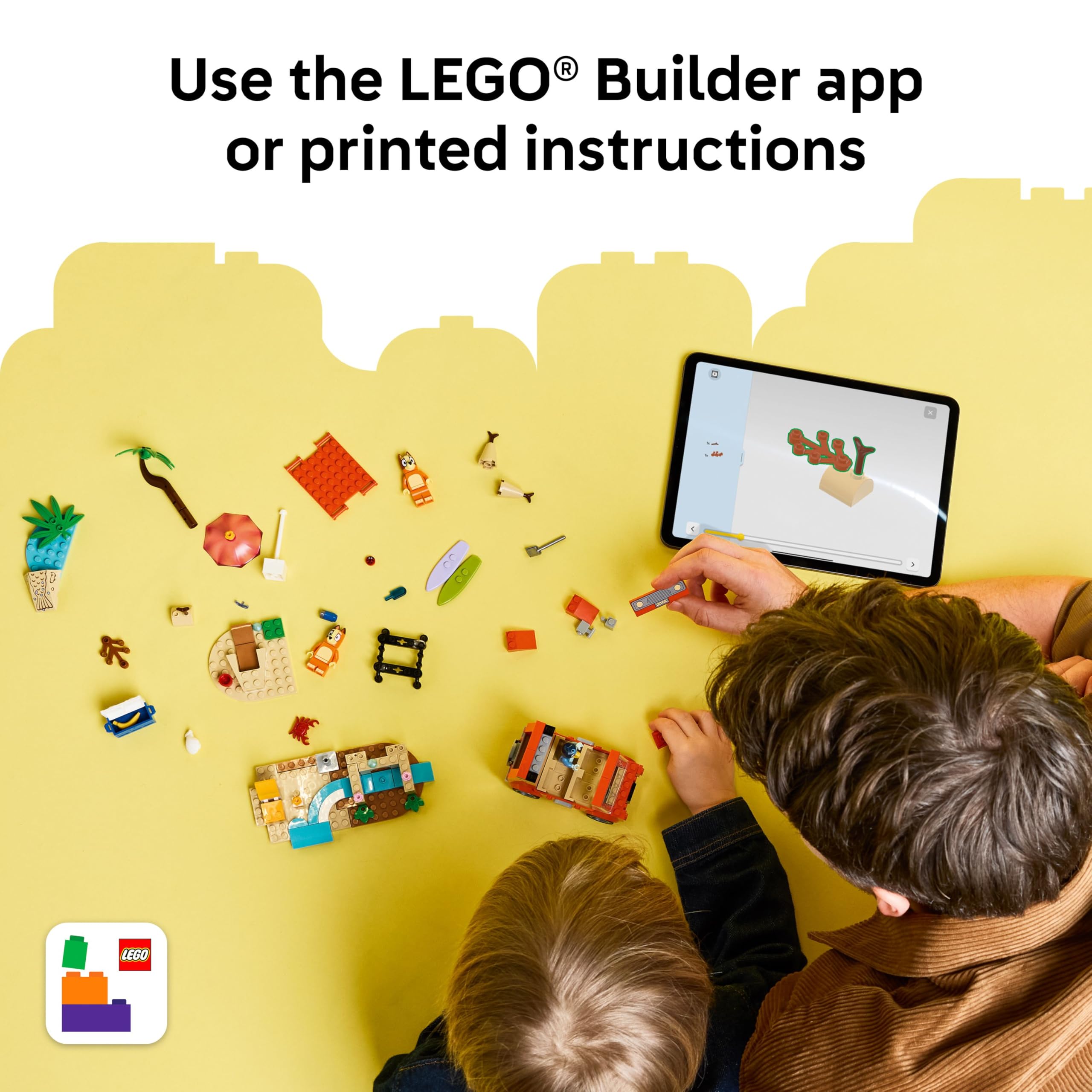 LEGO Bluey Mum relaxing chair scene encourages calm imaginative downtime
