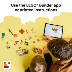 LEGO Bluey Mum relaxing chair scene encourages calm imaginative downtime