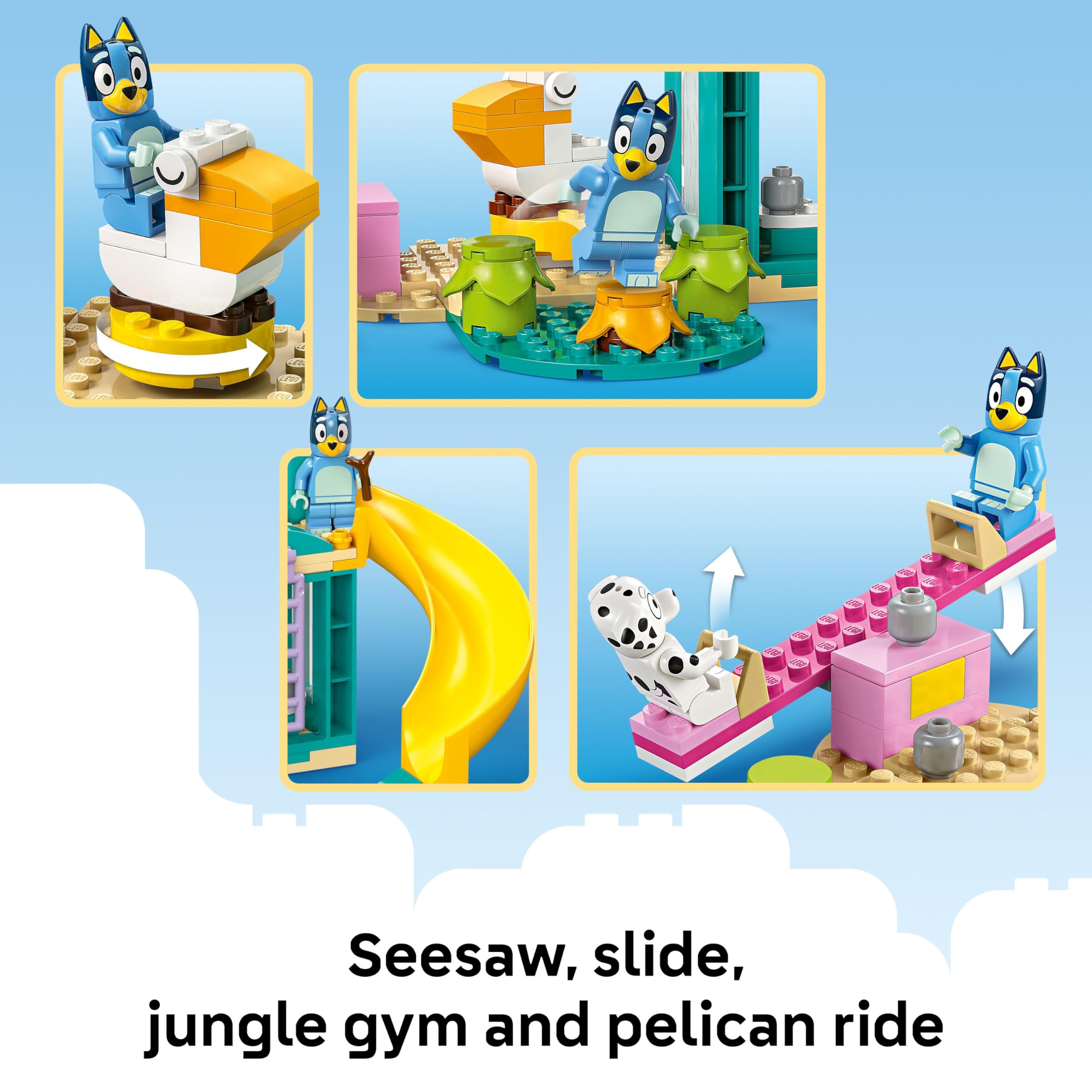 LEGO Bluey Playground picnic area with drinks and snacks for social breaks