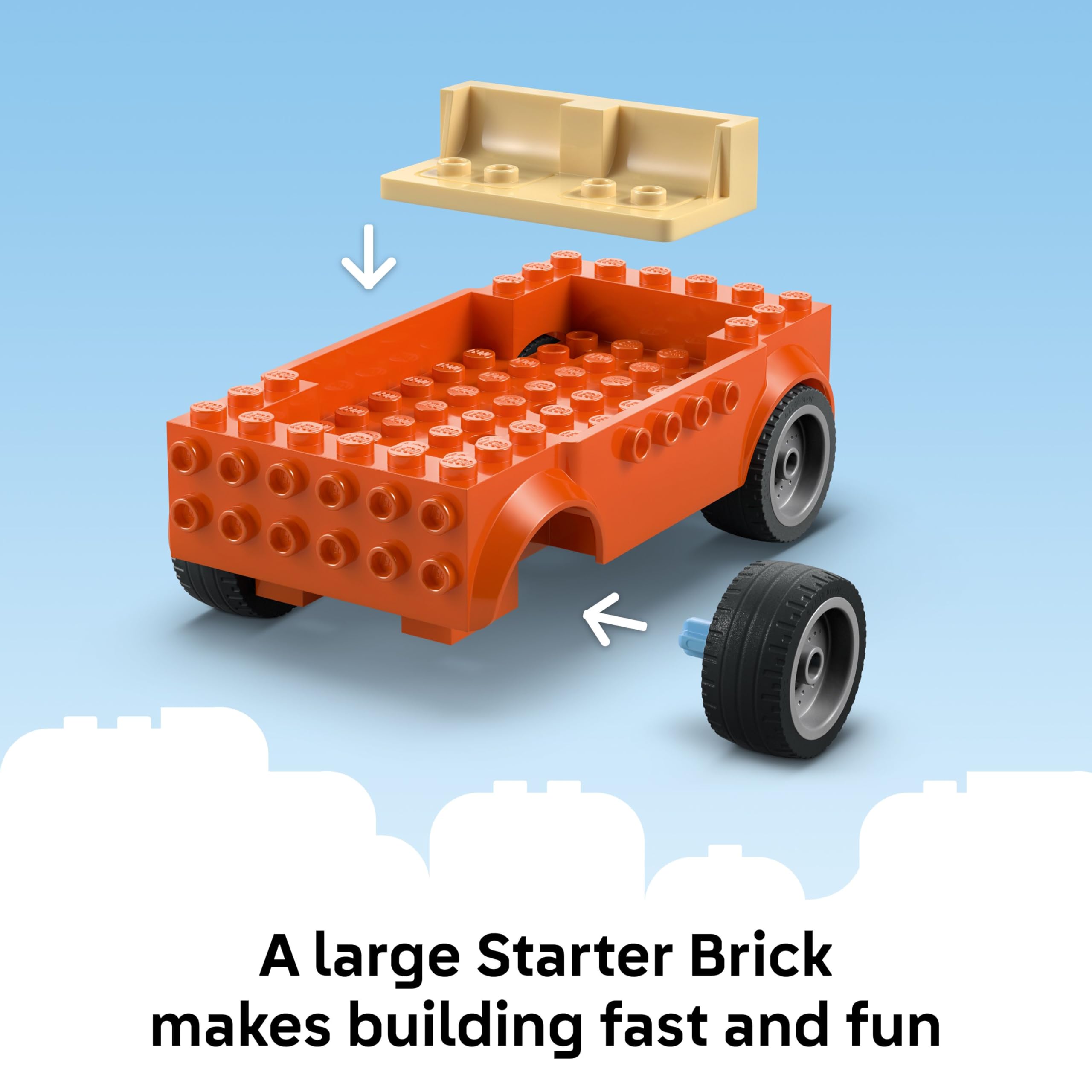 LEGO Bluey surfboards on car roof prompt creative ocean adventures