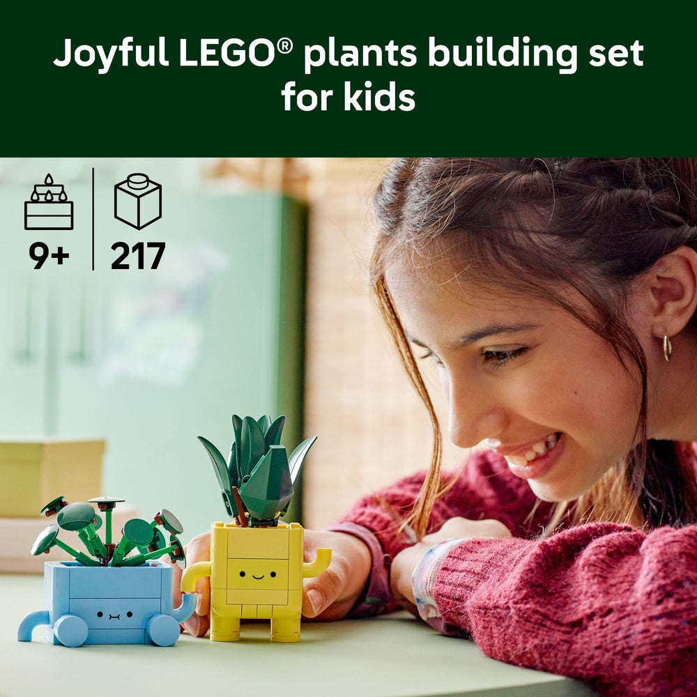 LEGO Botanicals Happy Plants pilea for tiny indoor garden display