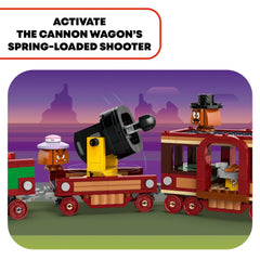 LEGO Bowser Express Train handcar detail highlights chase-style play