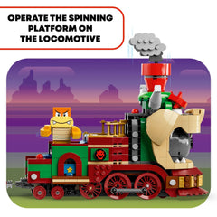 LEGO Bowser Express Train stations scene invites adventurous journeys and playtime