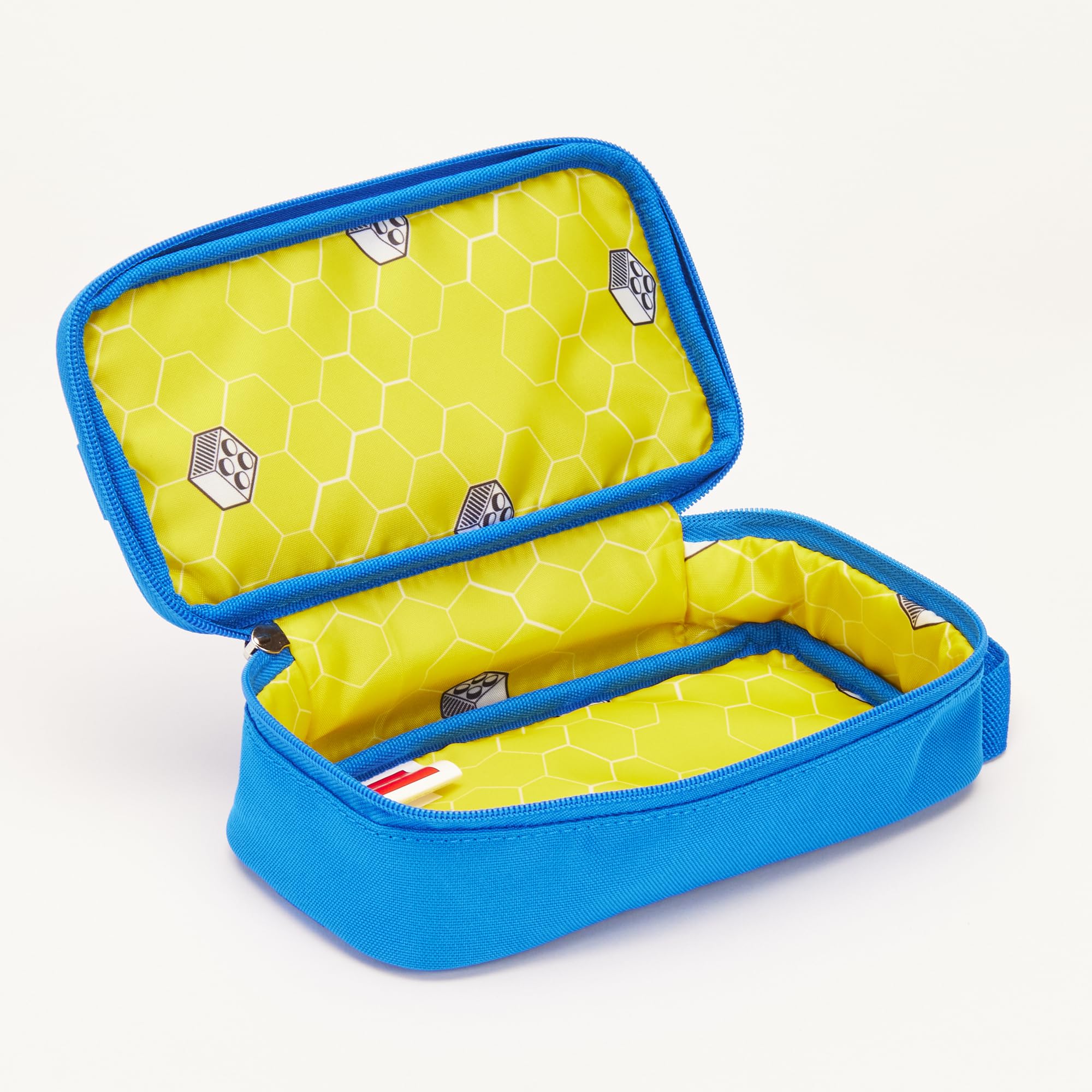 LEGO Brick Pouch blue compact full view ready for bags