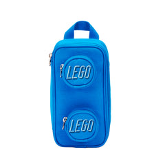 LEGO Brick Pouch blue open main compartment provides ample space for pens, chargers, and snacks