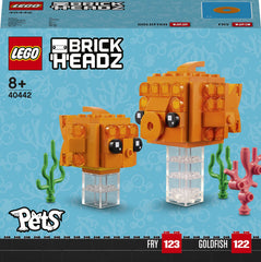 LEGO BrickHeadz 40442 coral and bubbles decorate the collection display.