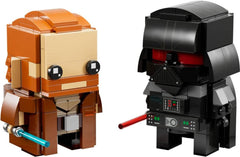 LEGO BrickHeadz Obi-Wan Kenobi and Darth Vader display figure for collectors on shelf