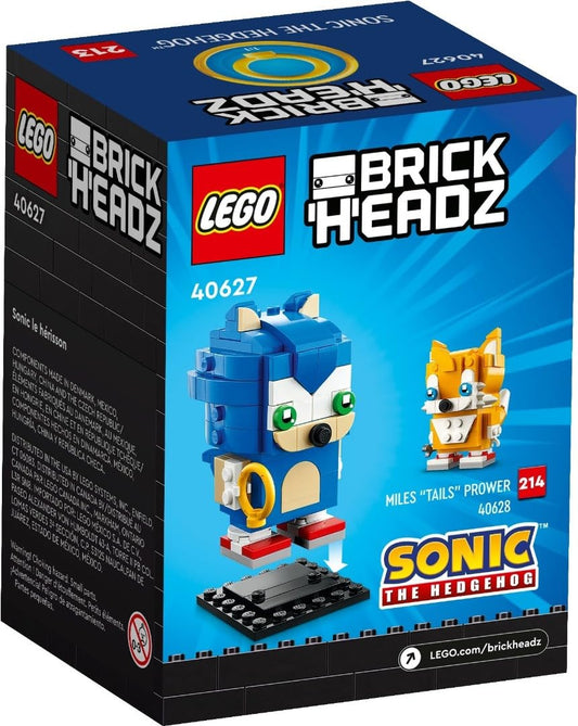 LEGO BrickHeadz Sonic blue baseplate setup for organized display.