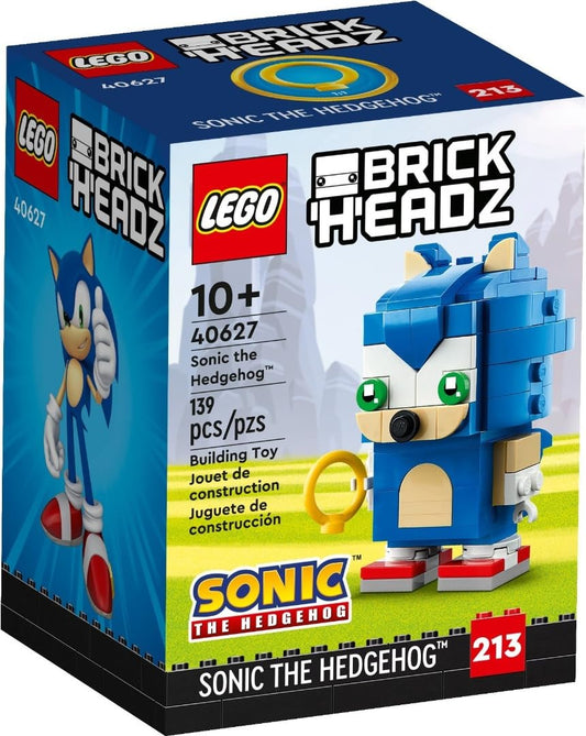 LEGO BrickHeadz Sonic blue figure for desk display and collection.