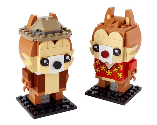 LEGO BrickHeadz Chip and Dale figure ready for display and collection.