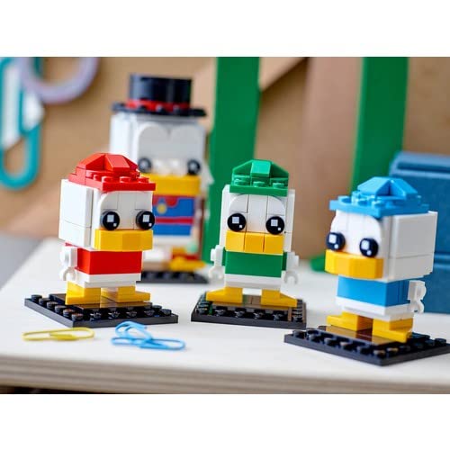 LEGO BrickHeadz Huey baseball cap figure shows colorful display possibilities.