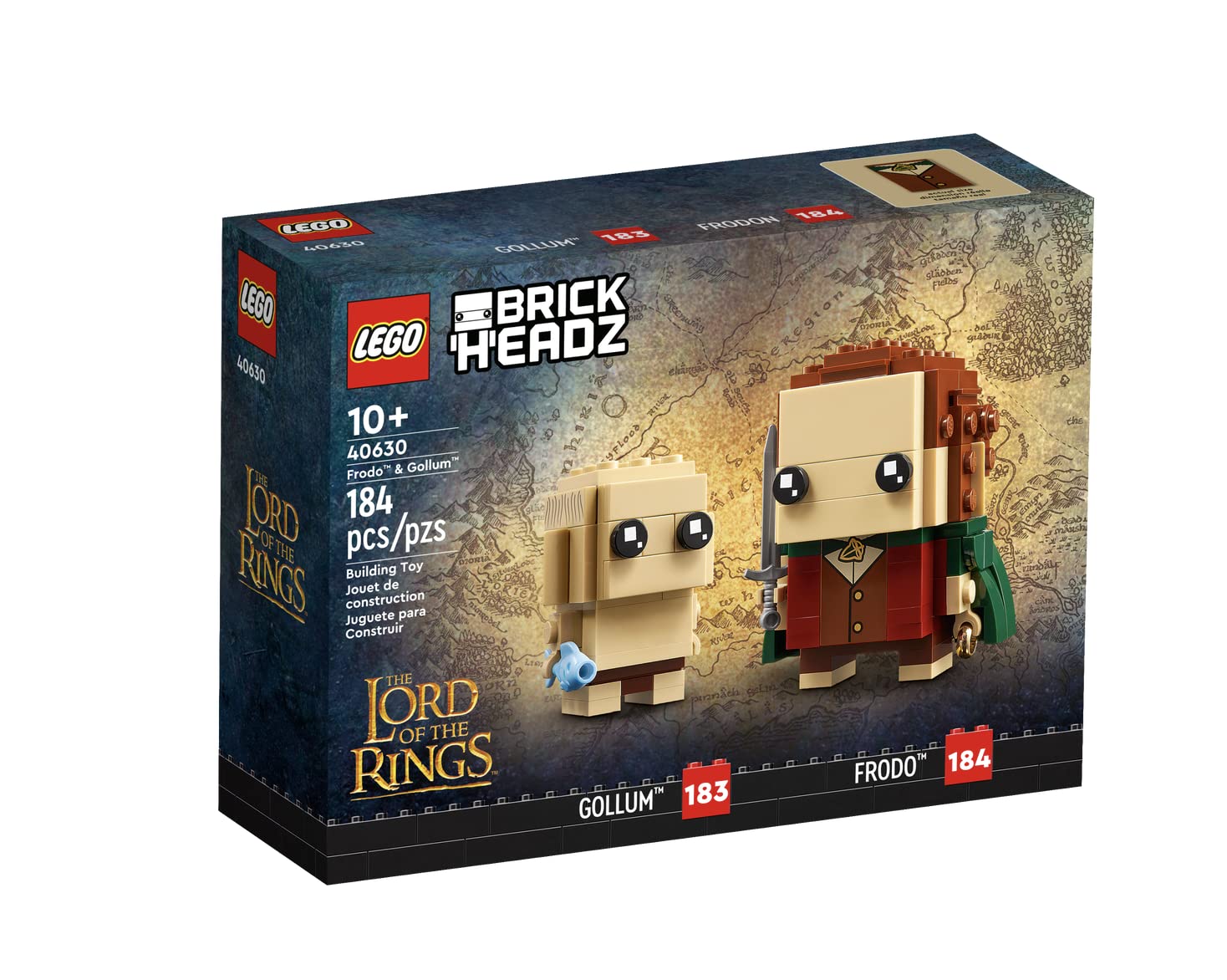 LEGO BrickHeadz Gollum figure with fish accessory, perfect for display.