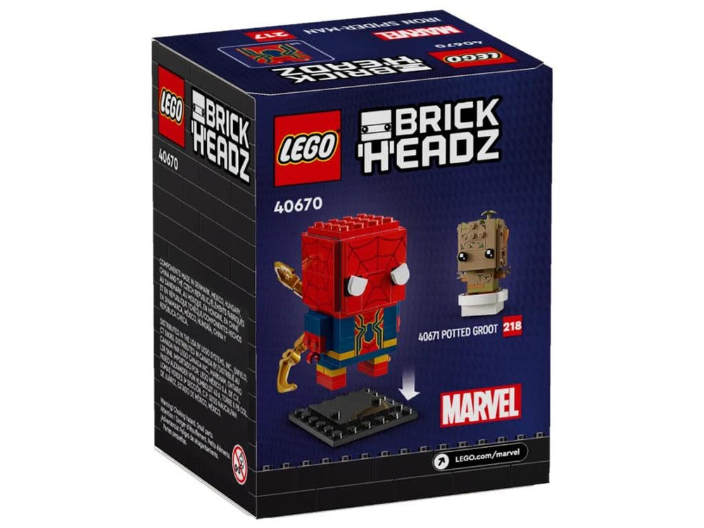 LEGO BrickHeadz Iron Spider-Man baseplate for sturdy standing and shelf display