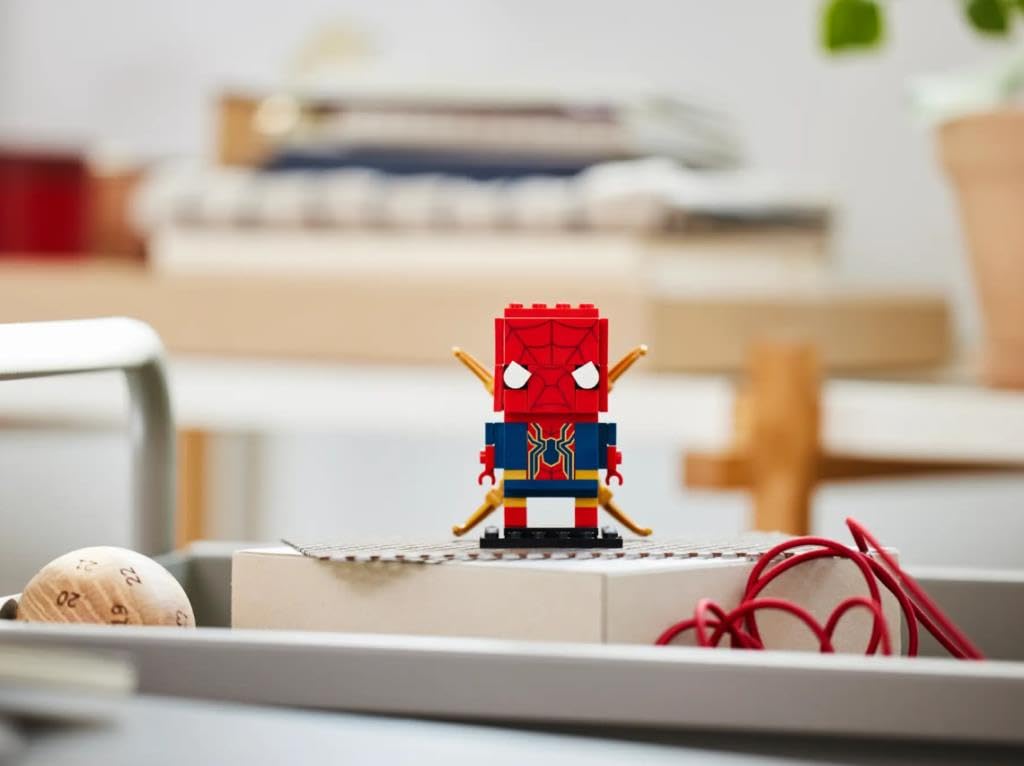LEGO BrickHeadz Iron Spider-Man colorful head and suit for bright display and collection