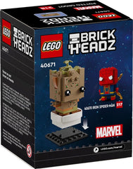 LEGO BrickHeadz Potted Groot side view ideal for shelf display.