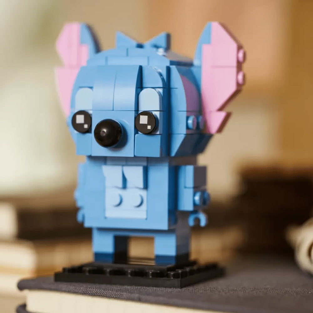 LEGO BrickHeadz Stitch creative build session for ages 10 and up.