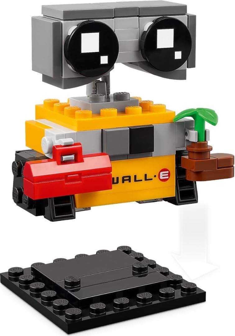 Bright display of LEGO BrickHeadz Wall-E and Eve set for fans.