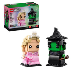 LEGO BrickHeadz Wicked Elfaba Grinda mini figure closeup for display and collection