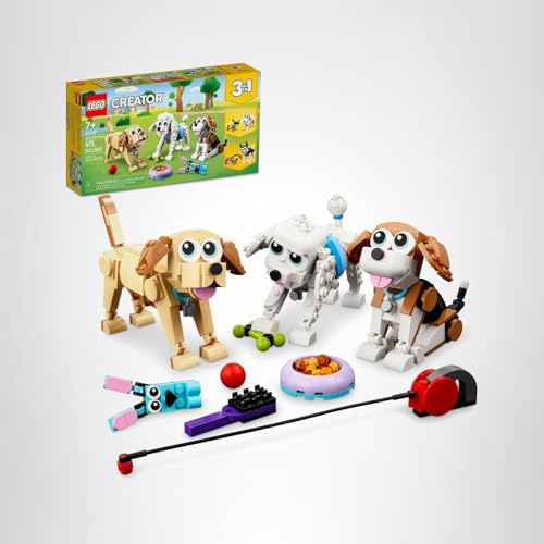 LEGO Builder app compatibility for 3D viewing and progress saving with Adorable Dogs