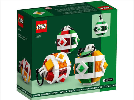 LEGO Christmas Ornament Set topper in red-green tones adds festive charm to your tree.