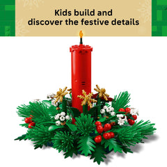 LEGO Christmas Table Decoration golden stars sparkle in family celebrations.