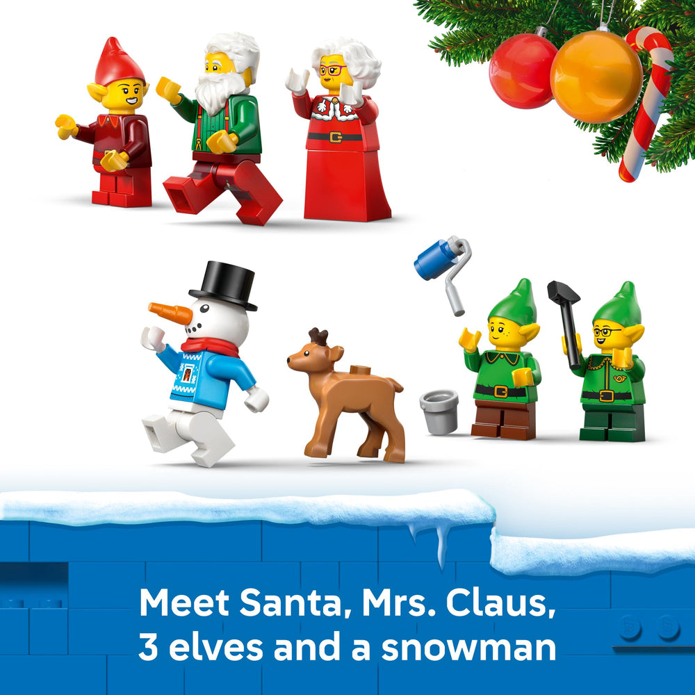 LEGO City close-up of accessories like carrot noses and hot chocolate for added play detail