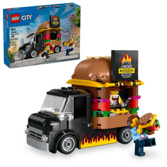 LEGO City Burger Truck toy with vendor minifigure sparks imaginative restaurant play