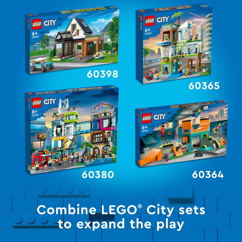 LEGO City Car Wash tire pump detail supports realistic maintenance moments.