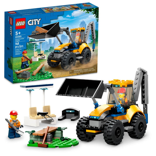 LEGO City Construction Digger front view, ideal for imaginative play.