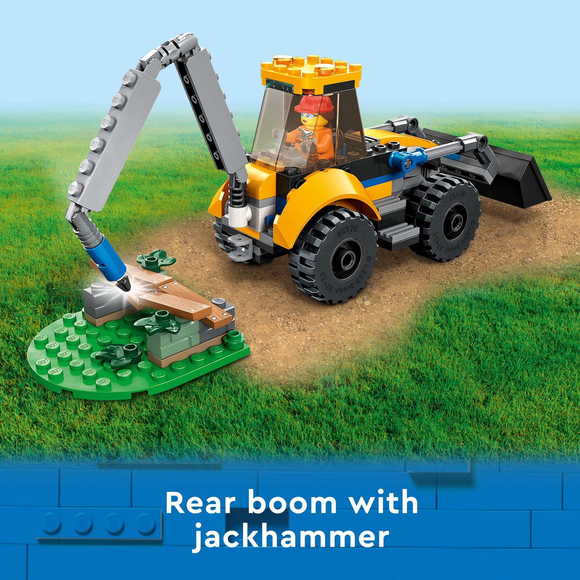 LEGO City Construction Digger minifigures, bring characters to life during builds.
