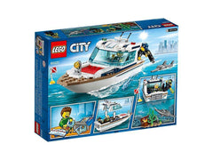 LEGO City Diving Yacht with two divers, swordfish and crab figures for action-packed stories