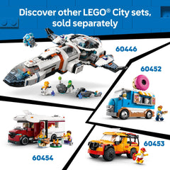 LEGO City Donut Truck cash register and mugs support busy roleplay scenarios.