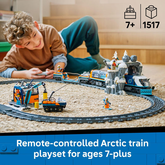 LEGO City Explorers Arctic Polar Express passenger car ready for icy sightseeing.