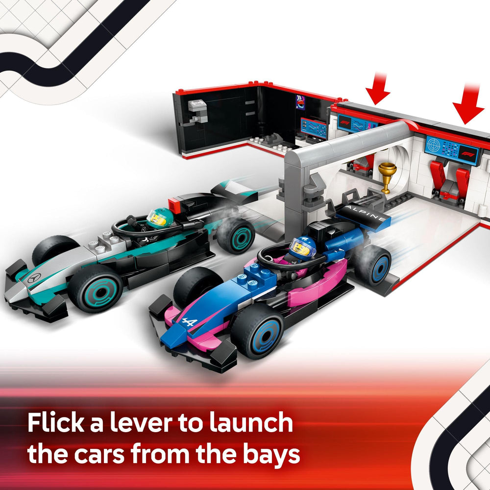 LEGO City F1 Alpine car for diverse Formula 1 storytelling.