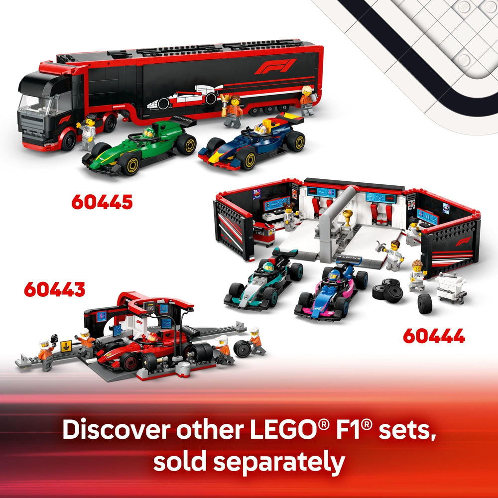LEGO City F1 race car assembled model ready for display
